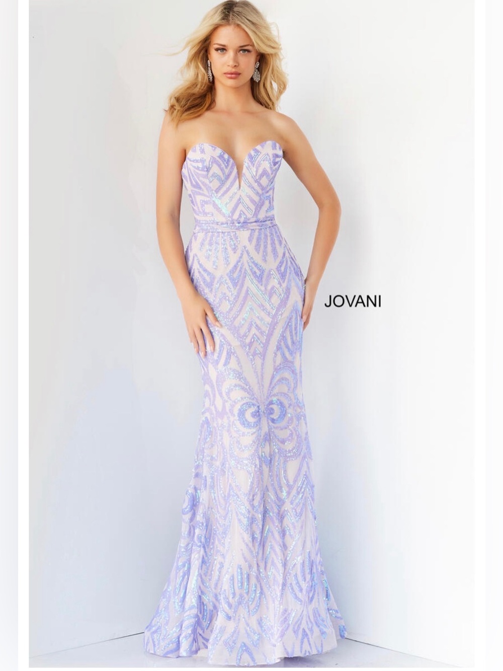 Jovani 03445 lilac/nude size 2 NWT brand new never worn before!